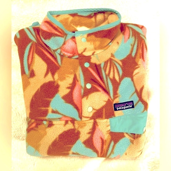 Patagonia Dancing Feathers Synchilla Qtr Snap - L - Picture 3 of 12